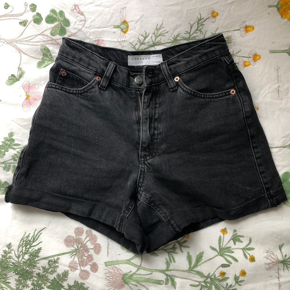 Topshop High Waisted Denim Shorts